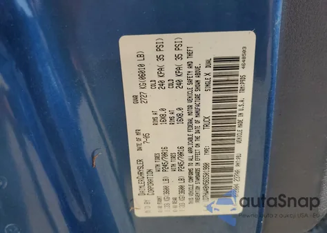 2006 Dodge Dakota Quad Slt z USA, uszkodzony, nr VIN 1D7HW48N56S501980
